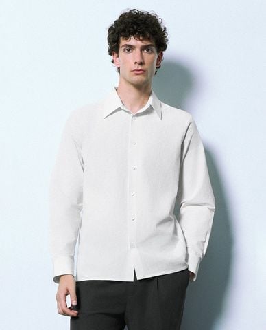  URBAN REVIVO - Áo sơ mi nam cổ bẻ tay dài thanh lịch 