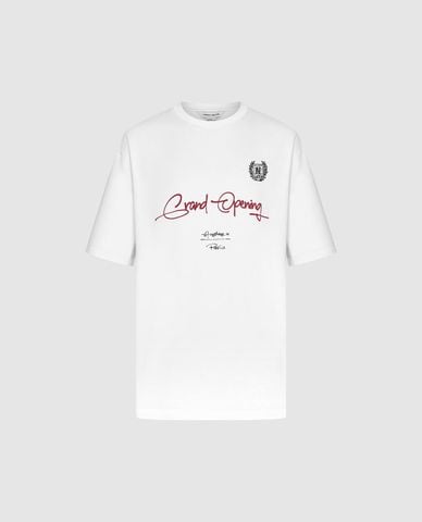  URBAN REVIVO - Áo thun nam cổ tròn tay ngắn hiện đại 