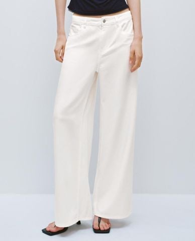  URBAN REVIVO - Quần jeans nữ ống rộng cá tính 