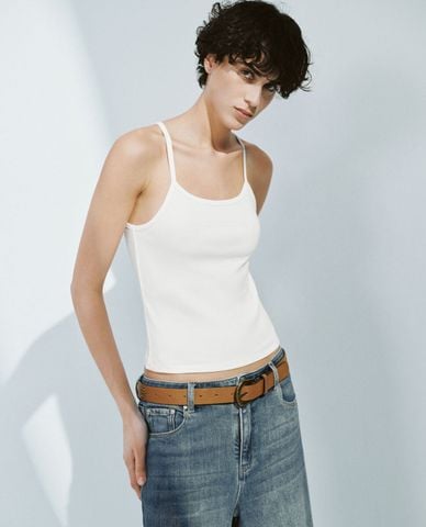  URBAN REVIVO - Áo hai dây nữ phom ôm nữ tính 