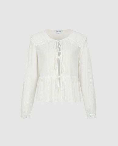  URBAN REVIVO - Áo kiểu nữ tay phồng nữ tính 