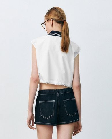  URBAN REVIVO - Áo sát nách nữ phom croptop 