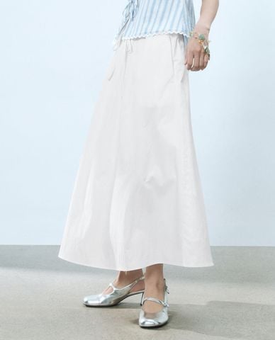  URBAN REVIVO - Chân váy phom suông midi Oversized 