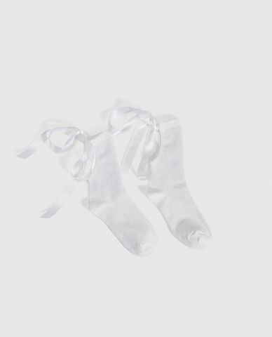  URBAN REVIVO - Vớ nữ cổ cao phối ruy băng 