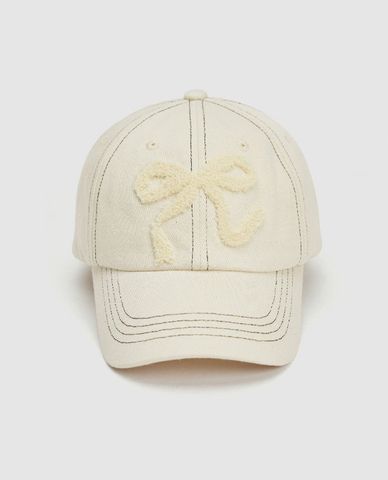  URBAN REVIVO - Nón bóng chày nữ phối họa tiết nơ nổi bật 