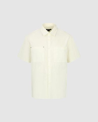  URBAN REVIVO - Áo sơ mi nam cổ tròn tay ngắn Button Up 