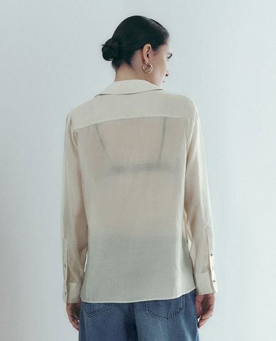  URBAN REVIVO - Áo sơ mi nữ tay dài đính đá 