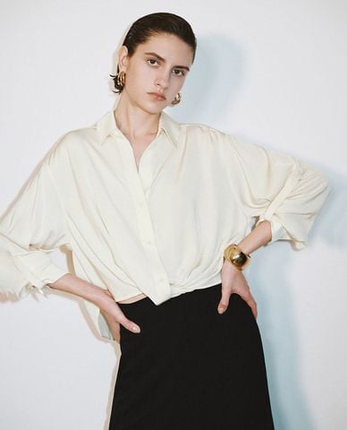  URBAN REVIVO - Áo sơ mi nữ tay dài thanh lịch 