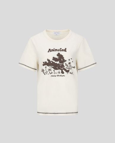  URBAN REVIVO - Áo thun nữ cổ tròn tay ngắn Regular 