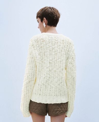  URBAN REVIVO - Áo khoác cardigan nữ cổ V thanh lịch 