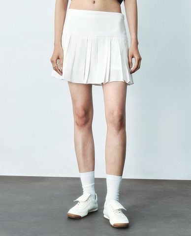  URBAN REVIVO - Chân váy xếp li mini nữ tính 