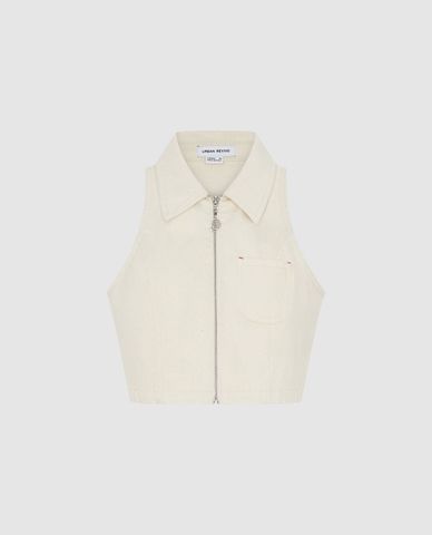  URBAN REVIVO - Áo sát nách nữ phom croptop 