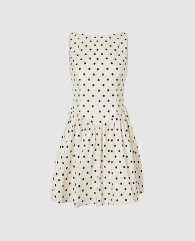  URBAN REVIVO - Đầm sát nách mini chấm bi 