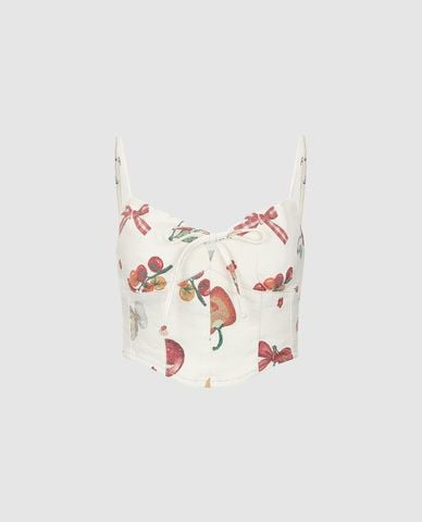  URBAN REVIVO - Áo hai dây nữ phom croptop Denim Cami 