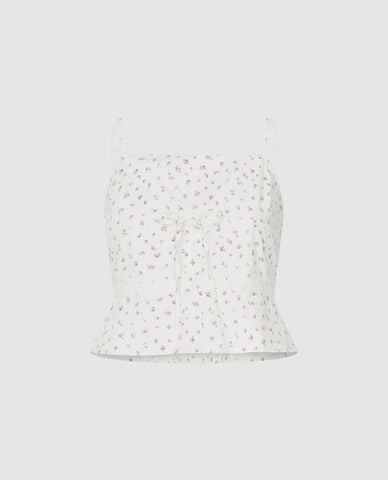  URBAN REVIVO - Áo hai dây nữ Floral 