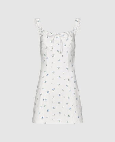  URBAN REVIVO - Đầm hai dây mini Floral 