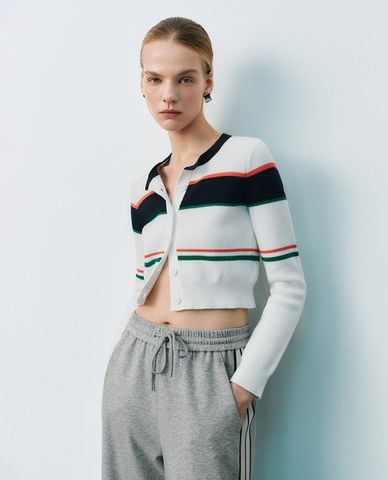  URBAN REVIVO - Áo khoác cardigan nữ phom croptop 