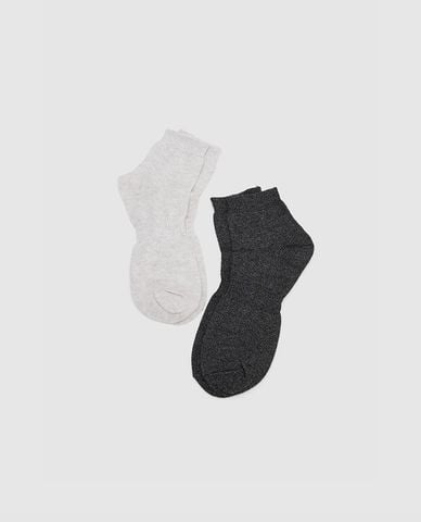  URBAN REVIVO - Set 2 đôi vớ nam cổ thấp 