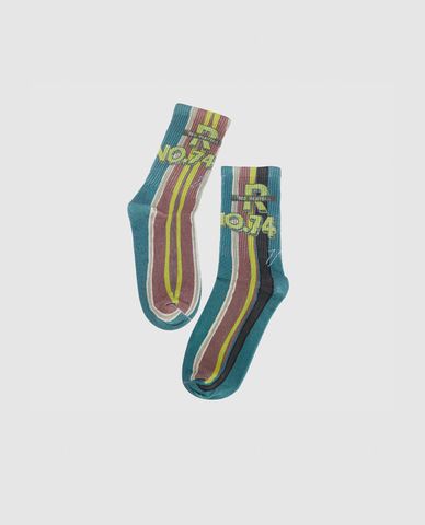  URBAN REVIVO - Vớ unisex cổ cao kẻ sọc 