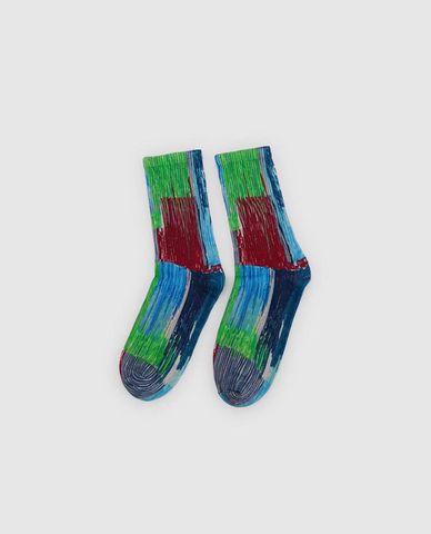  URBAN REVIVO - Vớ nam cổ cao phối màu độc đáo 