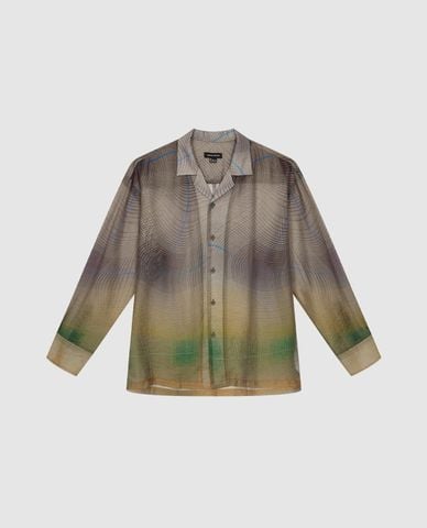  URBAN REVIVO - Áo sơ mi nam cổ bẻ tay dài hiện đại 