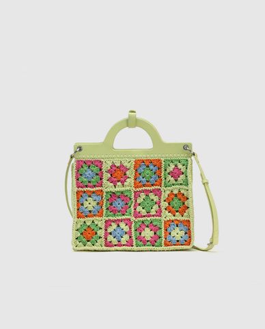  URBAN REVIVO - Túi đeo chéo nữ phom hình vuông Granny 