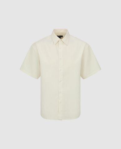  URBAN REVIVO - Áo sơ mi nam cổ bẻ tay ngắn trẻ trung 