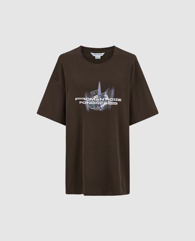  URBAN REVIVO - Áo thun nữ cổ tròn tay ngắn 