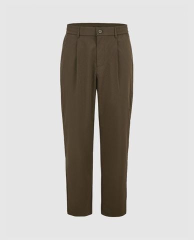  URBAN REVIVO - Quần nam ống đứng xếp li sang trọng 