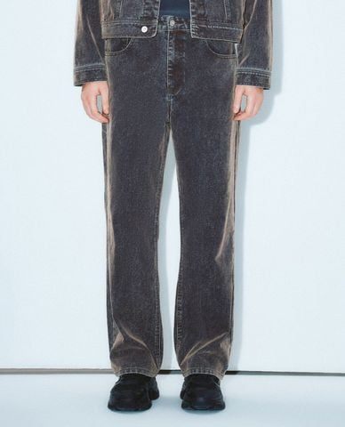  URBAN REVIVO - Quần jeans nam ống đứng trẻ trung Straight 