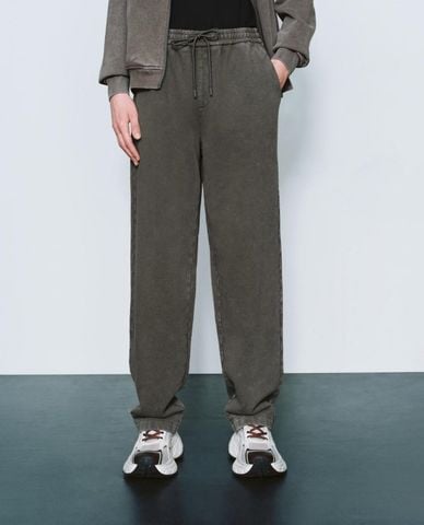  URBAN REVIVO - Quần nam ống rộng lưng thun Loose Drawstring 