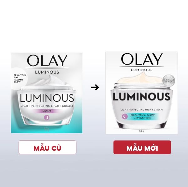 Kem Dưỡng Olay Luminous Sáng Da Mờ Thâm Nám Ban Đêm 50g Luminous Light Perfecting Night Cream