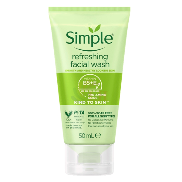 Sữa Rửa Mặt Dạng Gel Simple Kind To Skin Refreshing Facial Wash 50ml