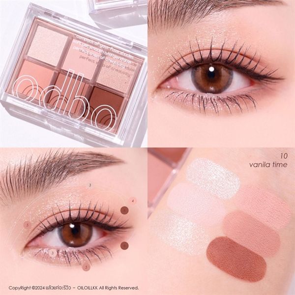 Phấn Mắt Odbo 6 Ô Shadow & Me Palette Màu Siêu Đẹp, Siêu Mịn OD276 - 10