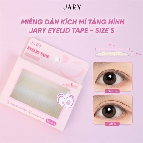 Miếng dán kích mí tàng hình jary eyelid tape 120 miếng SIZE S