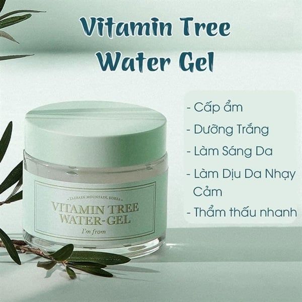 Gel Dưỡng I'm from Dưỡng Ẩm Và Kiểm Soát Dầu 75g Vitamin Tree Water Gel