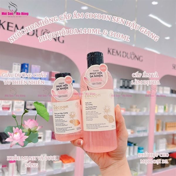 Nước Cân Bằng Cocoon Sen Hậu Giang Làm Dịu Da Nhạy Cảm 310ml Hau Giang Lotus Soothing Toner