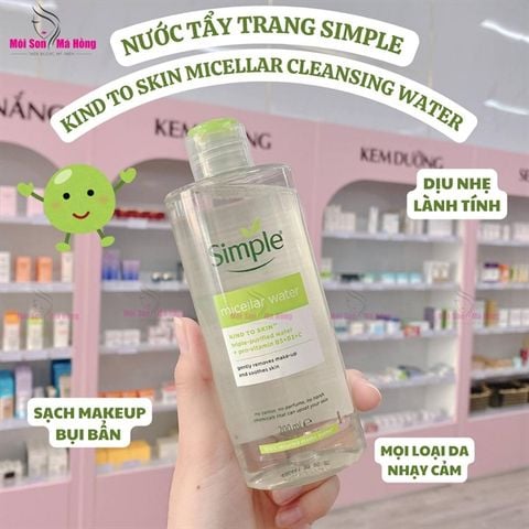 (CÔNG TY) Nước tẩy trang Simple Kind to Skin Micellar Cleansing Water 200ML