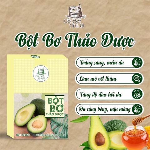 Bột bơ thảo dược Cối bột nhà Ri 100gr