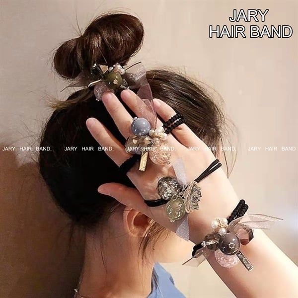 DÂY BUỘC TÓC RUY BĂNG ĐÍNH CHÙM NGỌC JARY HAIRBAND HB1- HB1.1