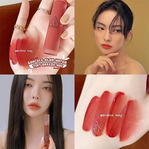 Son kem lì 3CE Blur Water Tint Breeze Way – Màu Cam Cháy Tươi