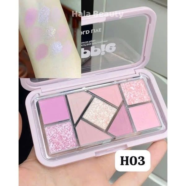 Bảng phấn mắt Hold Live 09 ô happie h03