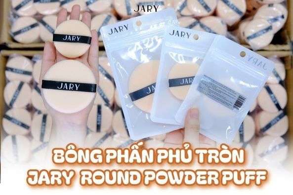 Bông phấn phủ lớn jary big small round powder fuff