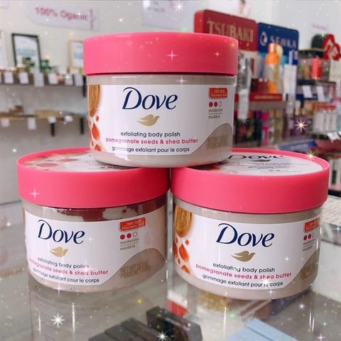 Kem Tẩy Tế Bào Chết Body Dove Exfoliating Body Polish Pomegranate Seeds & Shea Butter 298g Bản Mỹ