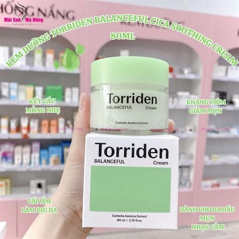 Kem Dưỡng Hỗ Trợ Làm Dịu Và Phục Hồi Da Torriden Balanceful Cica Soothing Cream 80ML