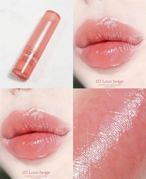 Son Dưỡng Có Màu Innisfree Dewy Tint Lip Balm 3.2g #3 Love Beige