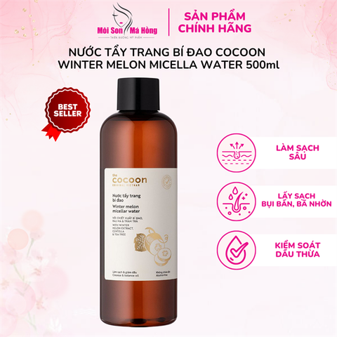 (CÔNG TY) Nước Tẩy Trang Bí Đao Cocoon Làm Sạch & Giảm Dầu 500ml