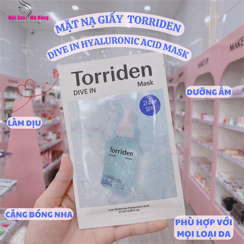 Mặt Nạ Giấy Hỗ Trợ Dưỡng Ẩm và Làm Dịu Da Torriden Dive In Hyaluronic Acid Mask 27ML