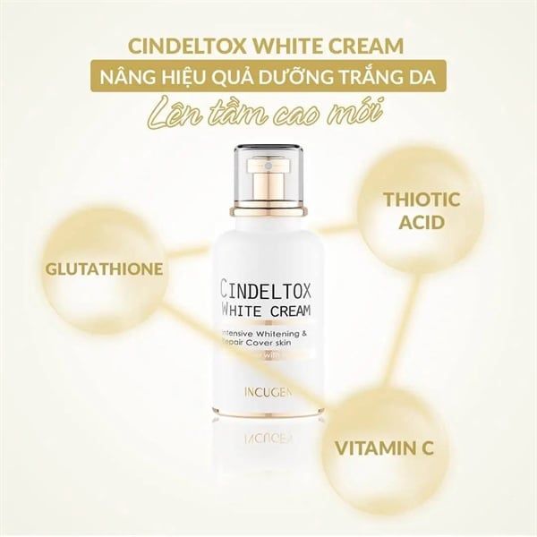Kem Dưỡng Trắng Nâng Tone Da INCUGEN Cindel Tox White Cream 50ml