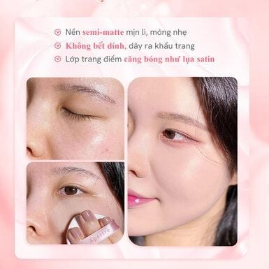 (CÔNG TY) Phấn Nước Aperire Chống Nắng Che Phủ Cao 01 Tông Da Sáng 13g Day Dream Cover Cushion SPF50+ PA++++ - 01 Rose Petal